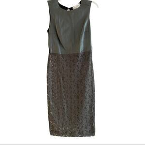 Body Frock dress Leather & knit top Gorgeous stretch lace see-through skirt 10
C